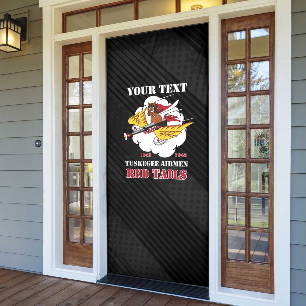 Personalized Tuskegee Airmen Red Tails Door Cover 301st Fighter Squadron - Black - Wonder Print Shop