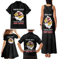 Personalized Tuskegee Airmen Red Tails Family Matching Tank Maxi Dress and Hawaiian Shirt 301st Fighter Squadron - Black - Wonder Print Shop