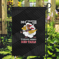 Tuskegee Airmen Red Tails Garden Flag 301st Fighter Squadron - Black - Wonder Print Shop