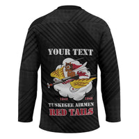Personalized Tuskegee Airmen Red Tails Hockey Jersey 301st Fighter Squadron - Black - Wonder Print Shop