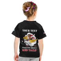 Personalized Tuskegee Airmen Red Tails Kid T Shirt 301st Fighter Squadron - Black - Wonder Print Shop