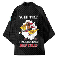 Personalized Tuskegee Airmen Red Tails Kimono 301st Fighter Squadron - Black - Wonder Print Shop