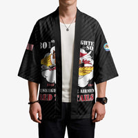 Personalized Tuskegee Airmen Red Tails Kimono 301st Fighter Squadron - Black - Wonder Print Shop