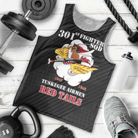 Personalized Tuskegee Airmen Red Tails Men Tank Top 301st Fighter Squadron - Black - Wonder Print Shop