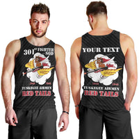 Personalized Tuskegee Airmen Red Tails Men Tank Top 301st Fighter Squadron - Black - Wonder Print Shop