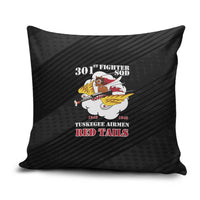 Tuskegee Airmen Red Tails Pillow Cover 301st Fighter Squadron - Black - Wonder Print Shop