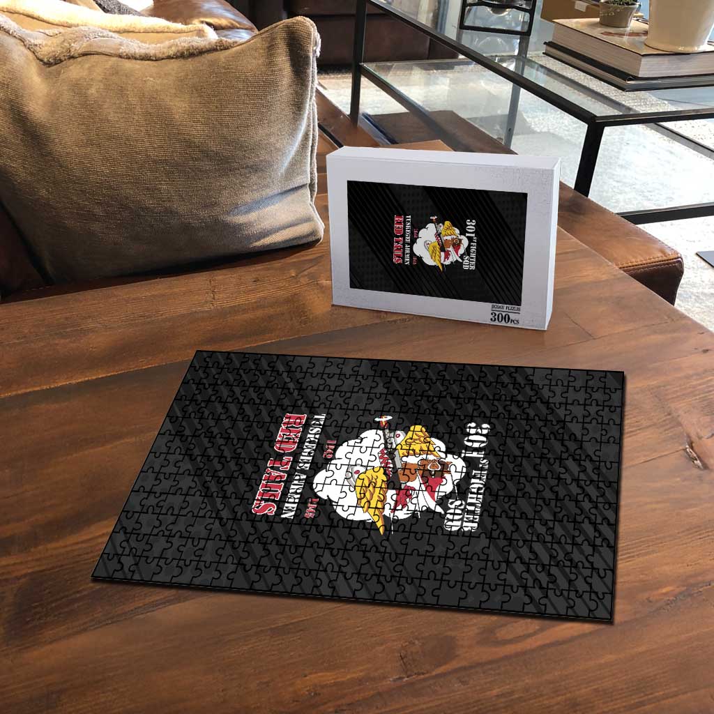 Tuskegee Airmen Red Tails Puzzle 301st Fighter Squadron - Black - Wonder Print Shop