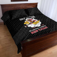 Tuskegee Airmen Red Tails Quilt Bed Set 301st Fighter Squadron - Black - Wonder Print Shop