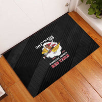 Tuskegee Airmen Red Tails Rubber Doormat 301st Fighter Squadron - Black - Wonder Print Shop