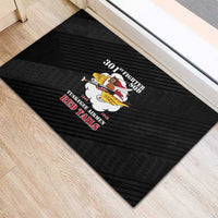 Tuskegee Airmen Red Tails Rubber Doormat 301st Fighter Squadron - Black - Wonder Print Shop