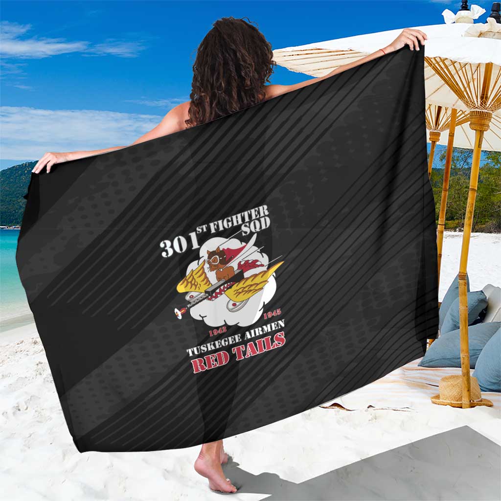 Tuskegee Airmen Red Tails Sarong 301st Fighter Squadron - Black - Wonder Print Shop