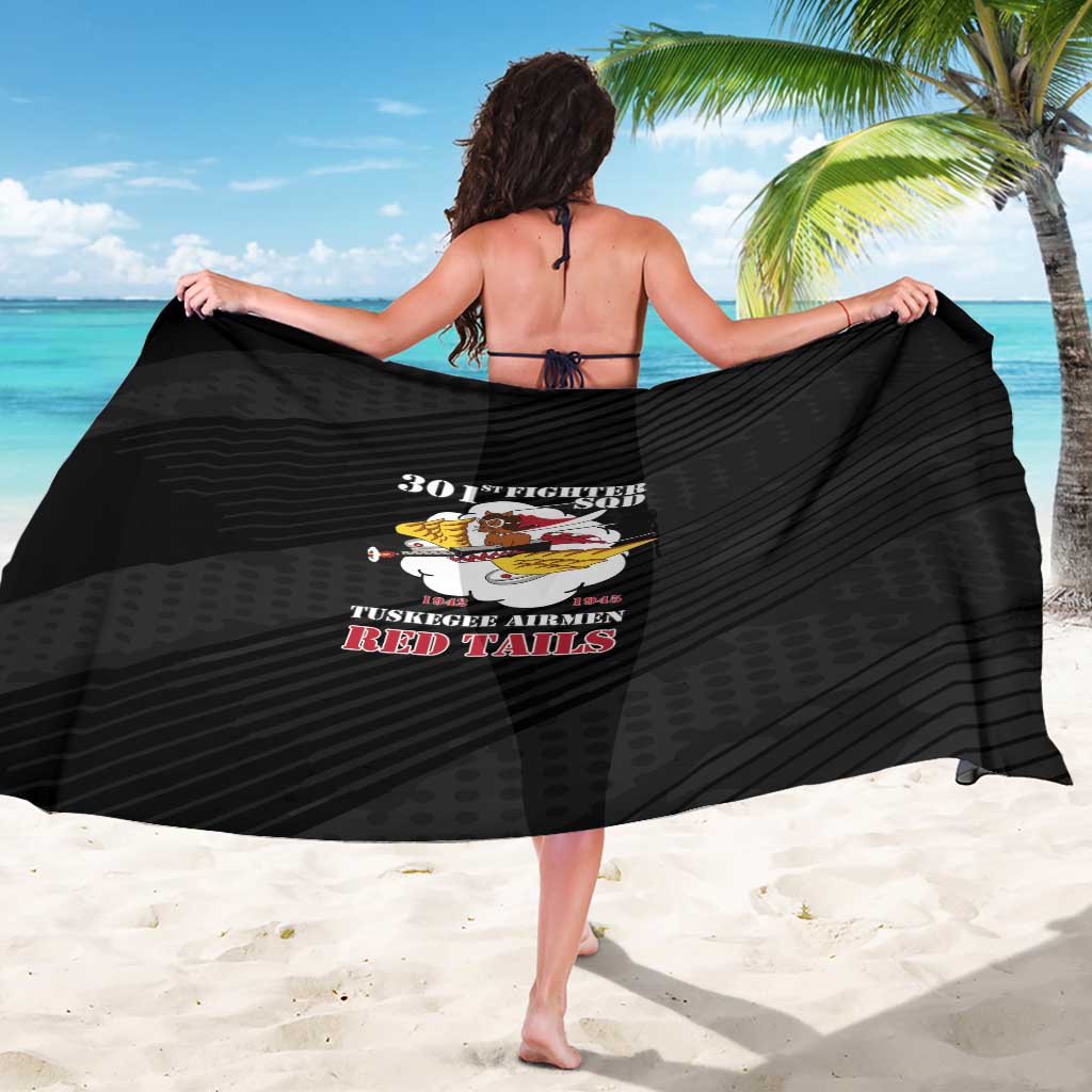 Tuskegee Airmen Red Tails Sarong 301st Fighter Squadron - Black - Wonder Print Shop