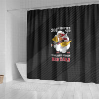 Tuskegee Airmen Red Tails Shower Curtain 301st Fighter Squadron - Black - Wonder Print Shop