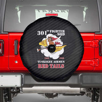Tuskegee Airmen Red Tails Spare Tire Cover 301st Fighter Squadron - Black - Wonder Print Shop