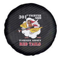 Tuskegee Airmen Red Tails Spare Tire Cover 301st Fighter Squadron - Black - Wonder Print Shop