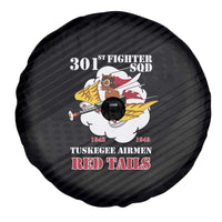 Tuskegee Airmen Red Tails Spare Tire Cover 301st Fighter Squadron - Black - Wonder Print Shop