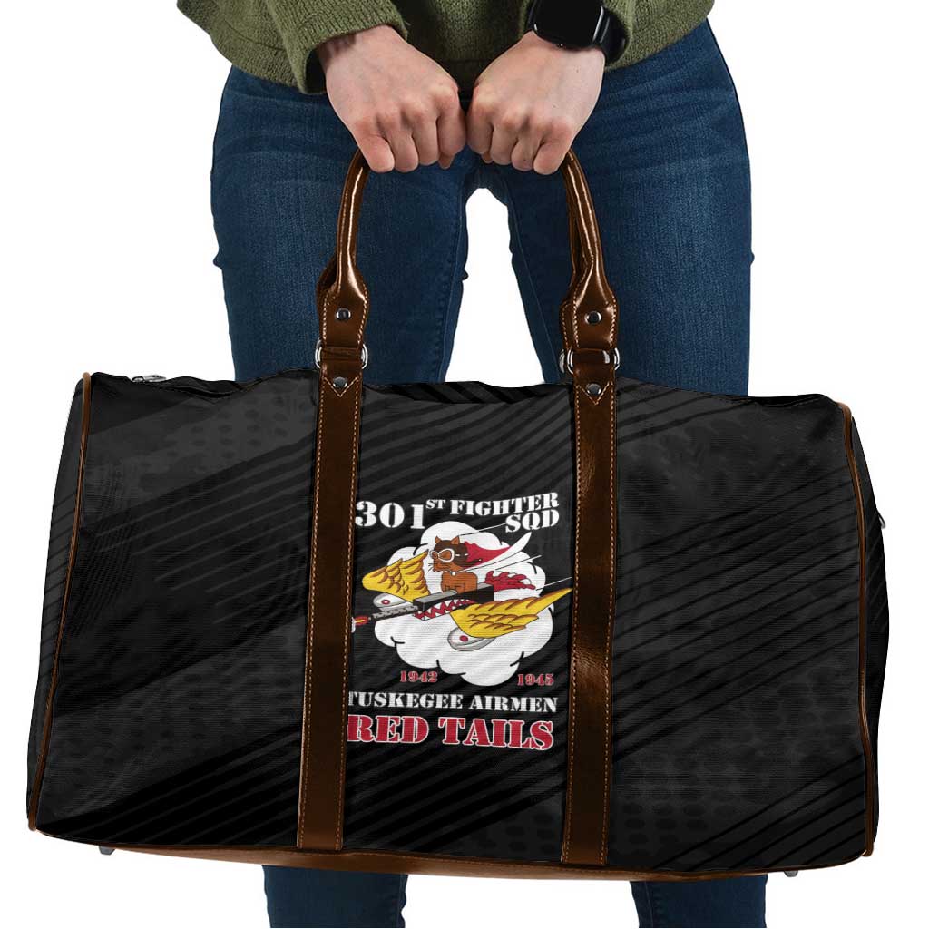 Tuskegee Airmen Red Tails Travel Bag 301st Fighter Squadron - Black - Wonder Print Shop