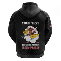 Personalized Tuskegee Airmen Red Tails Zip Hoodie 301st Fighter Squadron - Black - Wonder Print Shop
