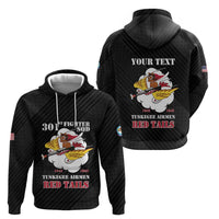 Personalized Tuskegee Airmen Red Tails Zip Hoodie 301st Fighter Squadron - Black - Wonder Print Shop