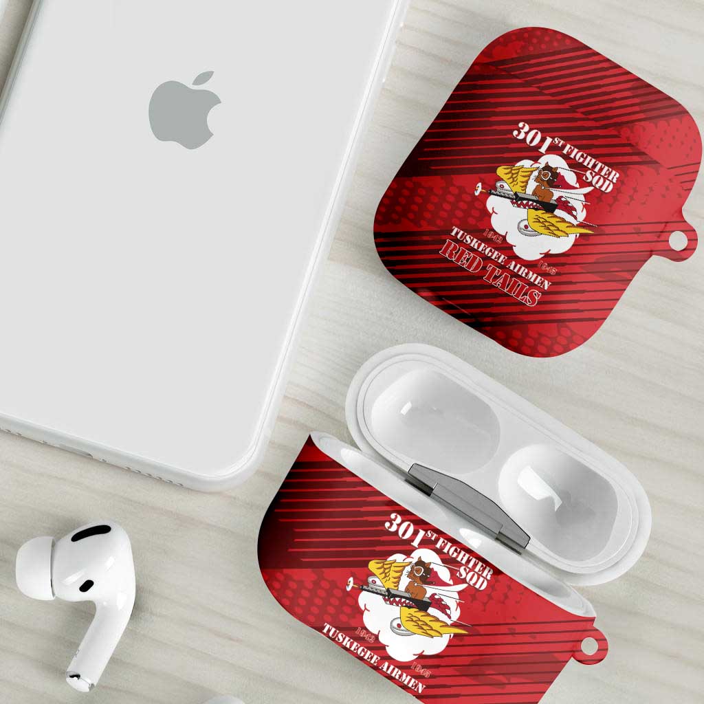 Tuskegee Airmen Red Tails AirPods Case 301st Fighter Squadron - Red - Wonder Print Shop