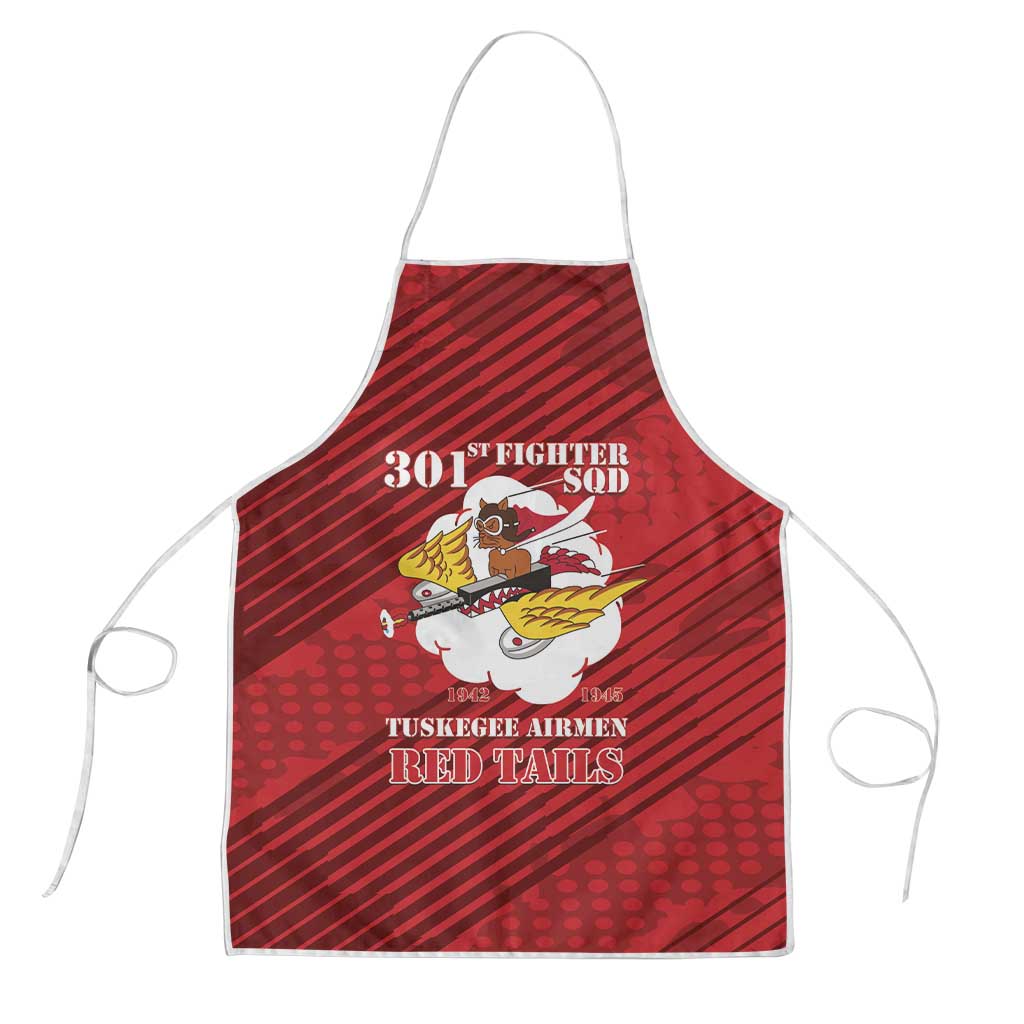 Tuskegee Airmen Red Tails Apron 301st Fighter Squadron - Red - Wonder Print Shop