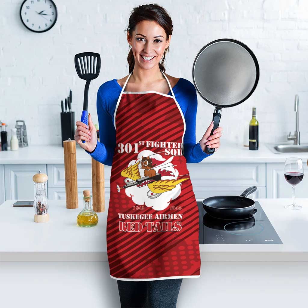 Tuskegee Airmen Red Tails Apron 301st Fighter Squadron - Red - Wonder Print Shop