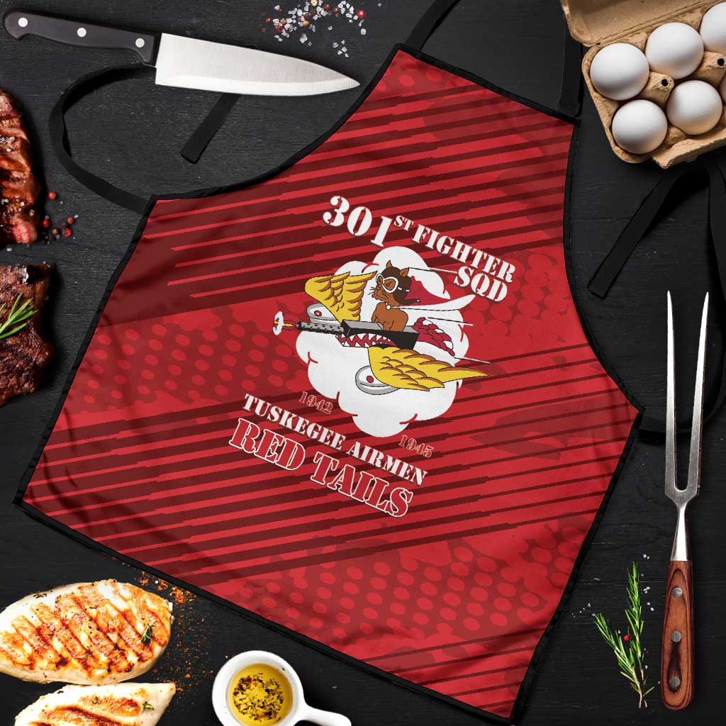 Tuskegee Airmen Red Tails Apron 301st Fighter Squadron - Red - Wonder Print Shop