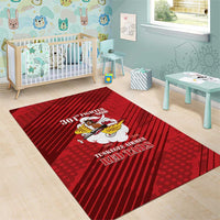 Tuskegee Airmen Red Tails Area Rug 301st Fighter Squadron - Red - Wonder Print Shop