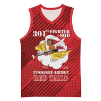 Personalized Tuskegee Airmen Red Tails Basketball Jersey 301st Fighter Squadron - Red - Wonder Print Shop