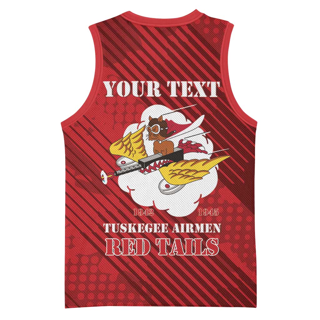 Personalized Tuskegee Airmen Red Tails Basketball Jersey 301st Fighter Squadron - Red - Wonder Print Shop