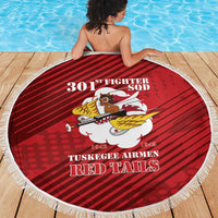 Tuskegee Airmen Red Tails Beach Blanket 301st Fighter Squadron - Red - Wonder Print Shop