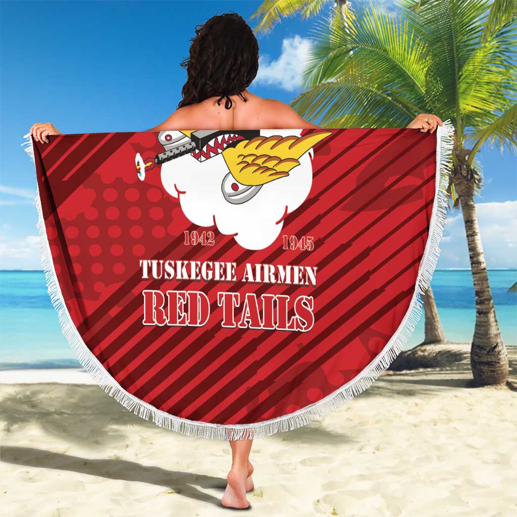 Tuskegee Airmen Red Tails Beach Blanket 301st Fighter Squadron - Red - Wonder Print Shop