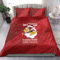 Tuskegee Airmen Red Tails Bedding Set 301st Fighter Squadron - Red - Wonder Print Shop