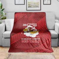 Tuskegee Airmen Red Tails Blanket 301st Fighter Squadron - Red - Wonder Print Shop