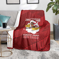 Tuskegee Airmen Red Tails Blanket 301st Fighter Squadron - Red - Wonder Print Shop