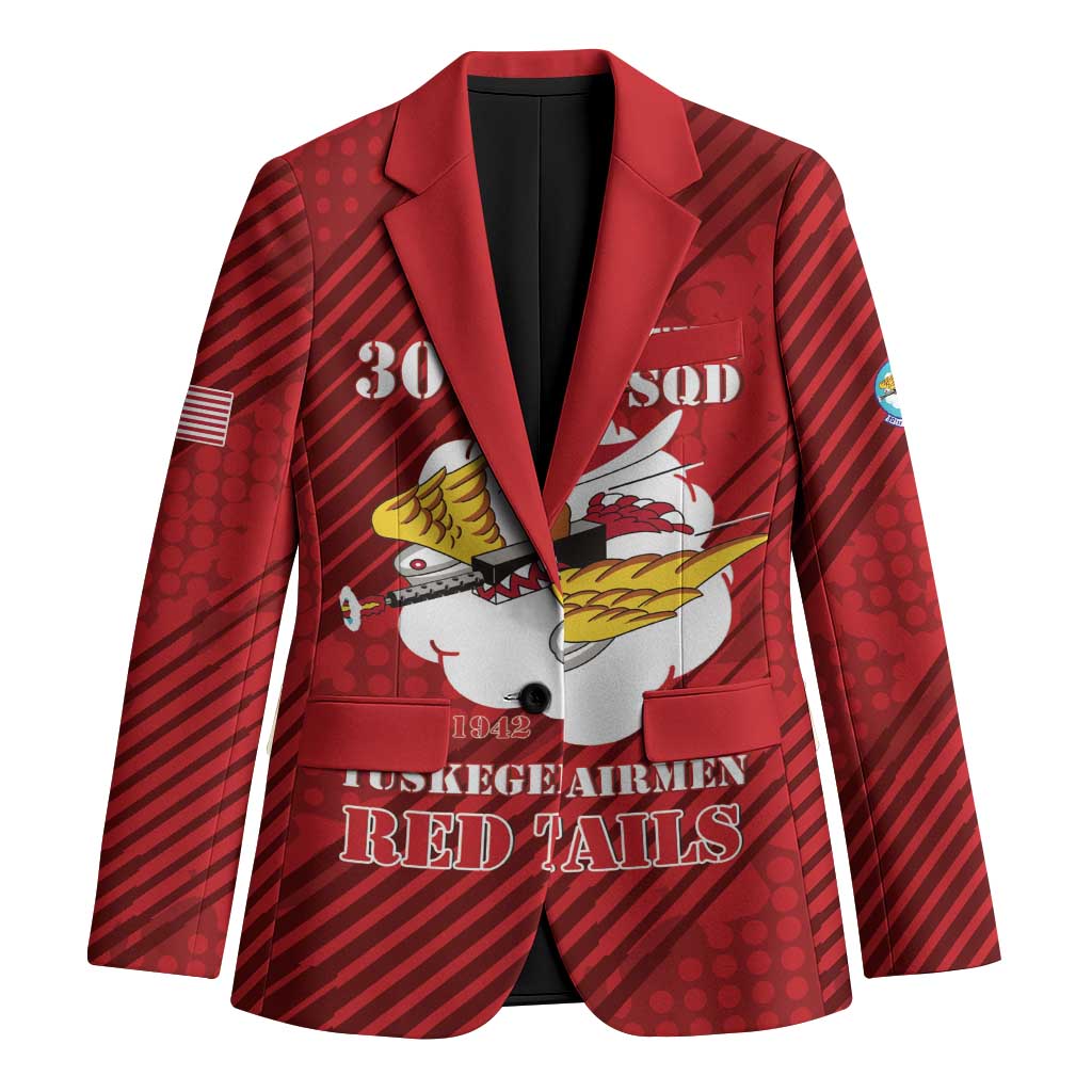 Personalized Tuskegee Airmen Red Tails Blazer 301st Fighter Squadron - Red - Wonder Print Shop