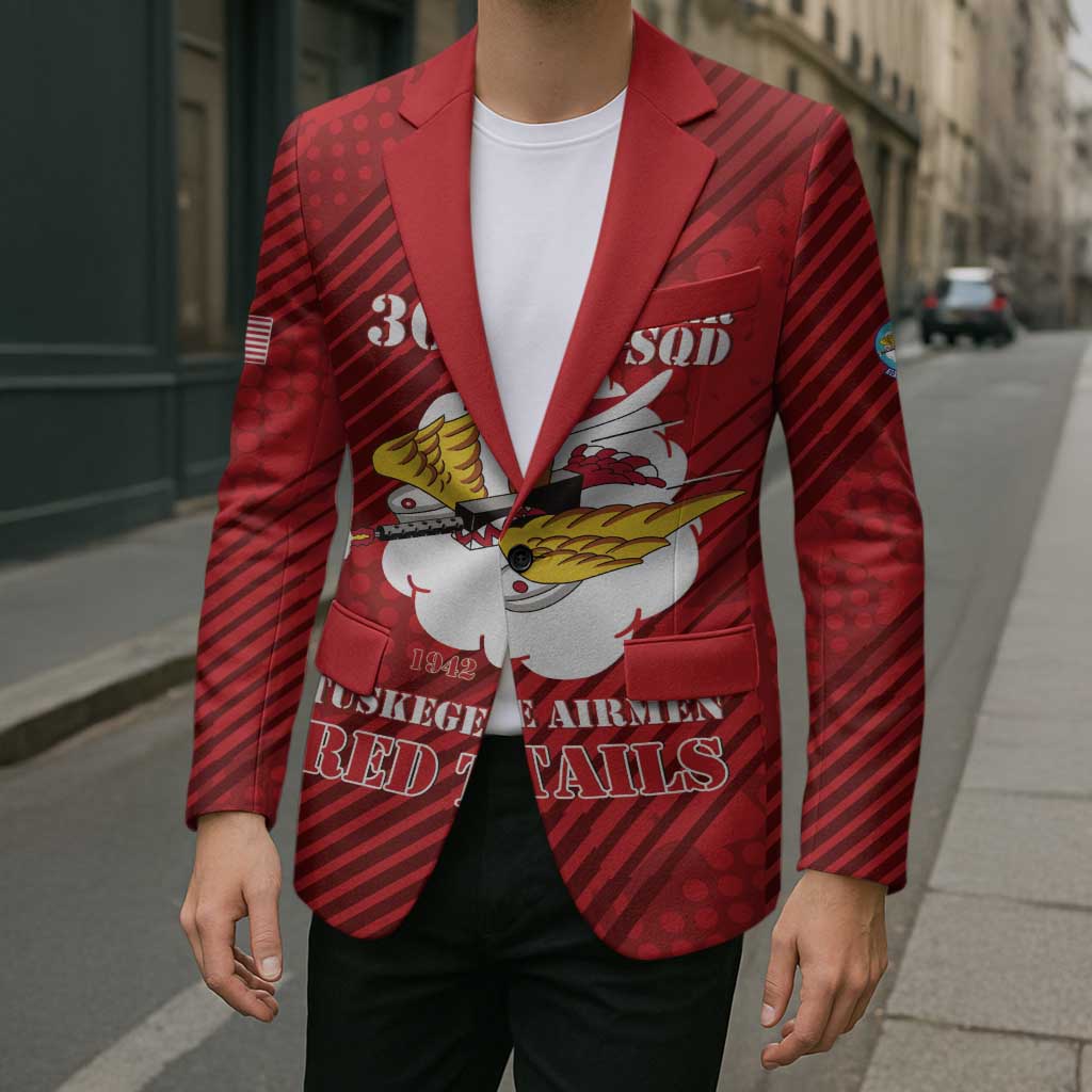 Personalized Tuskegee Airmen Red Tails Blazer 301st Fighter Squadron - Red - Wonder Print Shop
