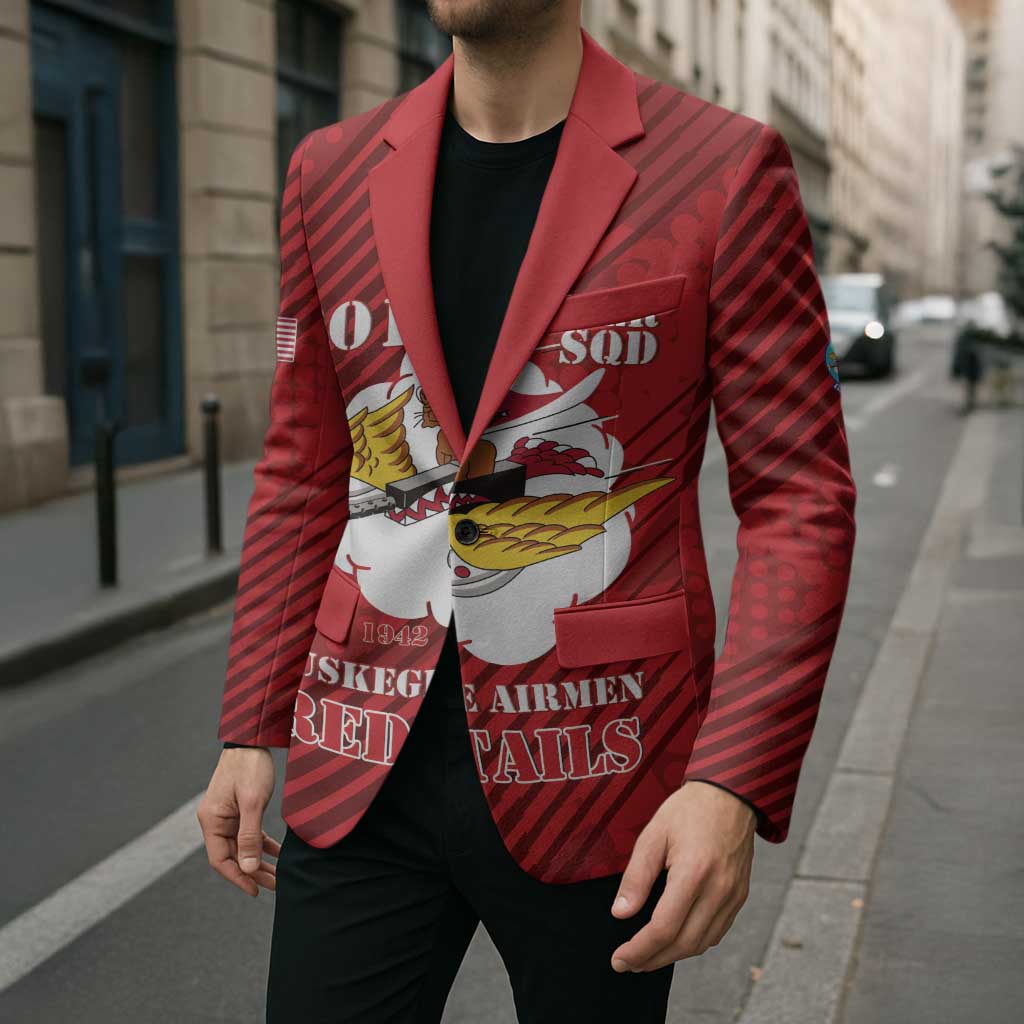 Personalized Tuskegee Airmen Red Tails Blazer 301st Fighter Squadron - Red - Wonder Print Shop