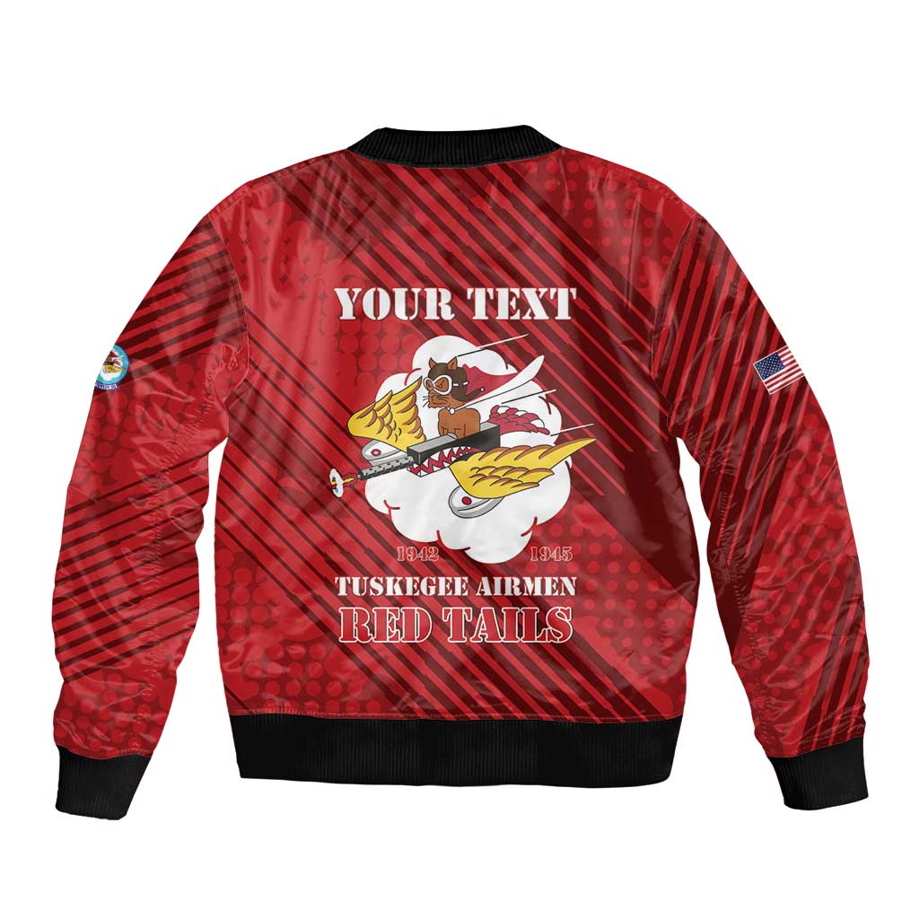 Personalized Tuskegee Airmen Red Tails Bomber Jacket 301st Fighter Squadron - Red - Wonder Print Shop