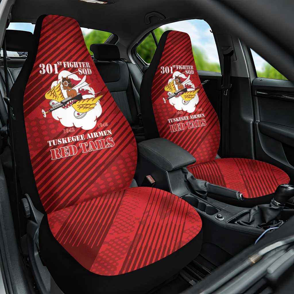 Tuskegee Airmen Red Tails Car Seat Cover 301st Fighter Squadron - Red - Wonder Print Shop