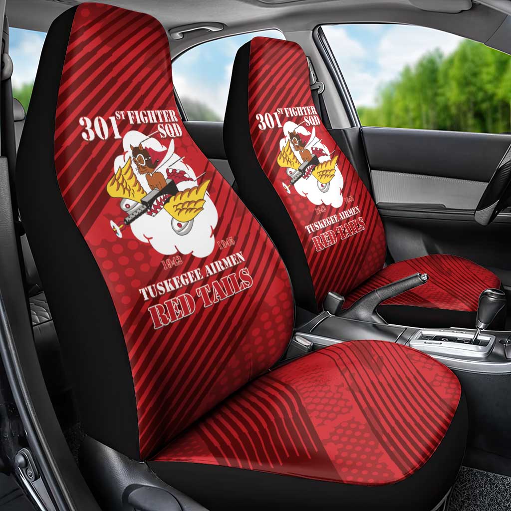 Tuskegee Airmen Red Tails Car Seat Cover 301st Fighter Squadron - Red - Wonder Print Shop