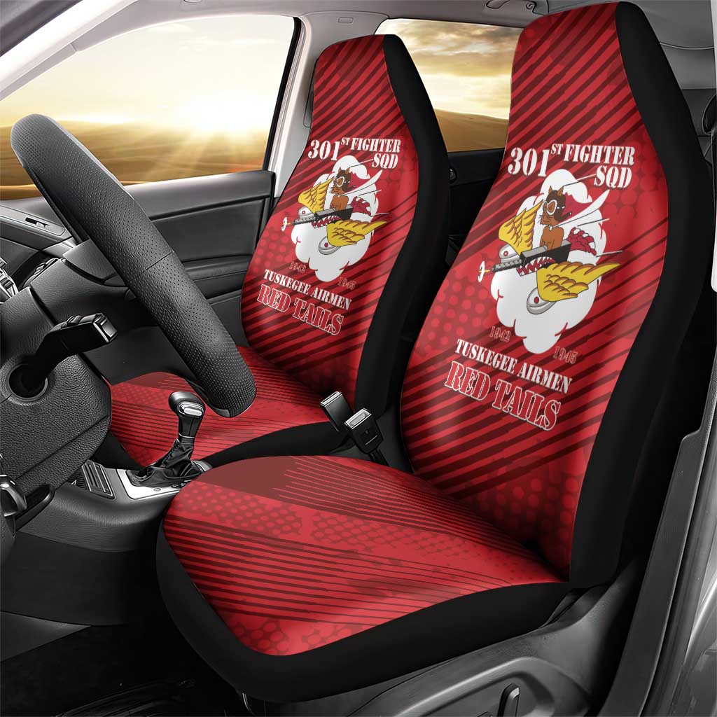 Tuskegee Airmen Red Tails Car Seat Cover 301st Fighter Squadron - Red - Wonder Print Shop
