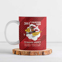 Personalized Tuskegee Airmen Red Tails Ceramic Mug 301st Fighter Squadron - Red - Wonder Print Shop