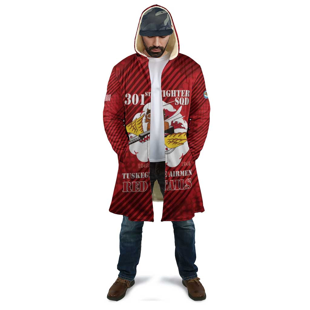 Personalized Tuskegee Airmen Red Tails Cloak 301st Fighter Squadron - Red - Wonder Print Shop