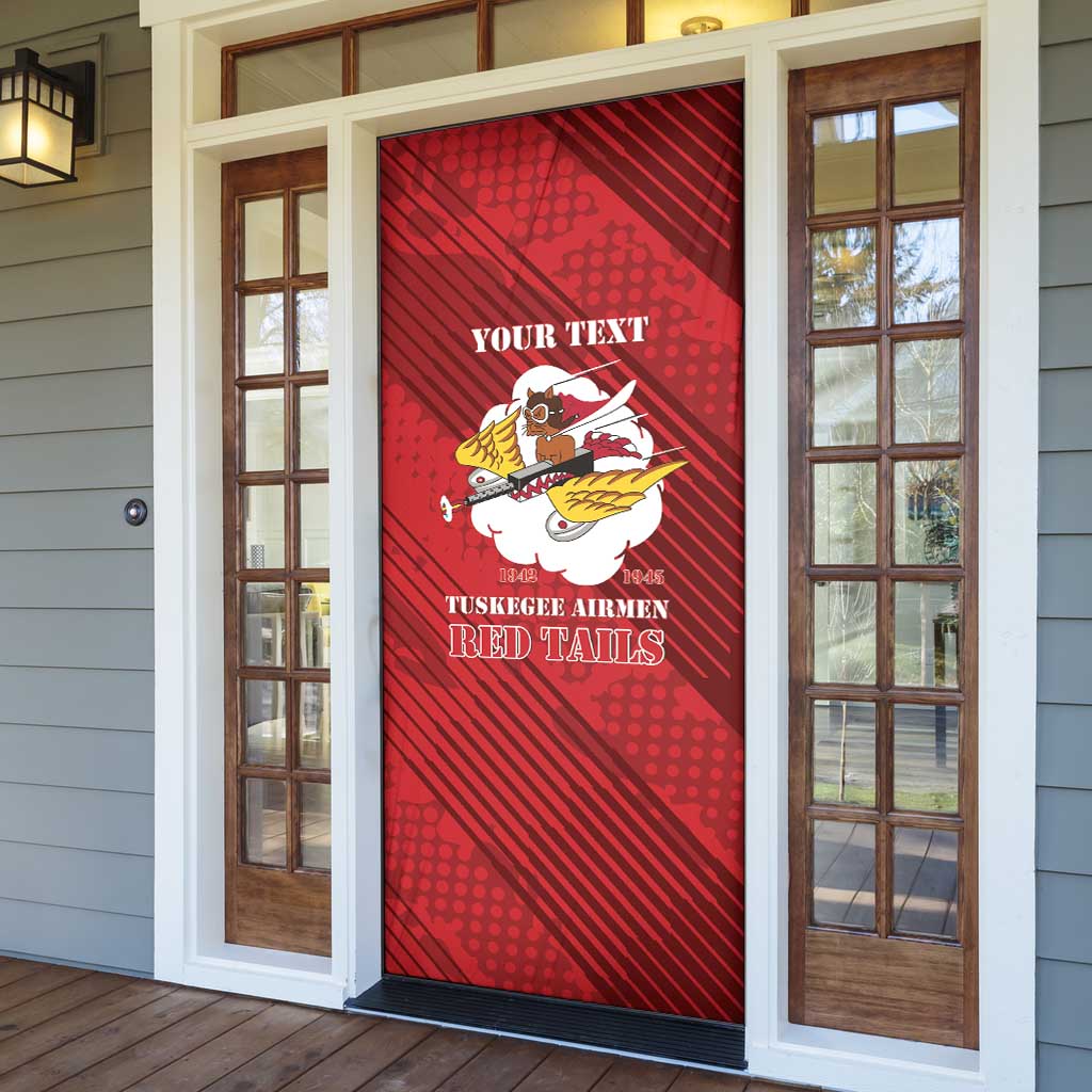 Personalized Tuskegee Airmen Red Tails Door Cover 301st Fighter Squadron - Red - Wonder Print Shop