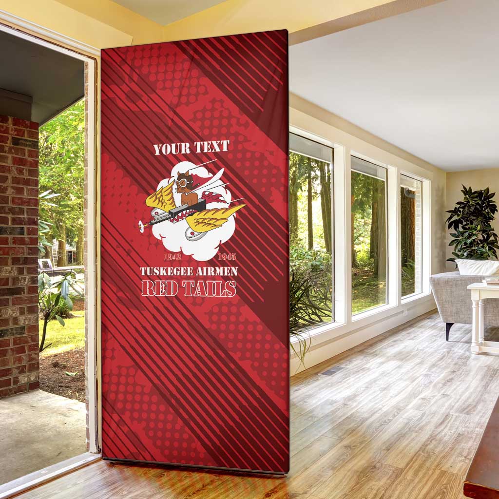 Personalized Tuskegee Airmen Red Tails Door Cover 301st Fighter Squadron - Red - Wonder Print Shop