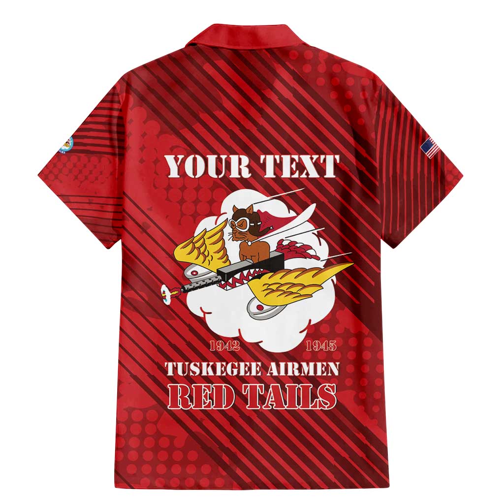 Personalized Tuskegee Airmen Red Tails Family Matching Mermaid Dress and Hawaiian Shirt 301st Fighter Squadron - Red - Wonder Print Shop