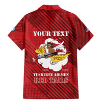 Personalized Tuskegee Airmen Red Tails Family Matching Mermaid Dress and Hawaiian Shirt 301st Fighter Squadron - Red - Wonder Print Shop