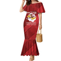 Personalized Tuskegee Airmen Red Tails Family Matching Mermaid Dress and Hawaiian Shirt 301st Fighter Squadron - Red - Wonder Print Shop