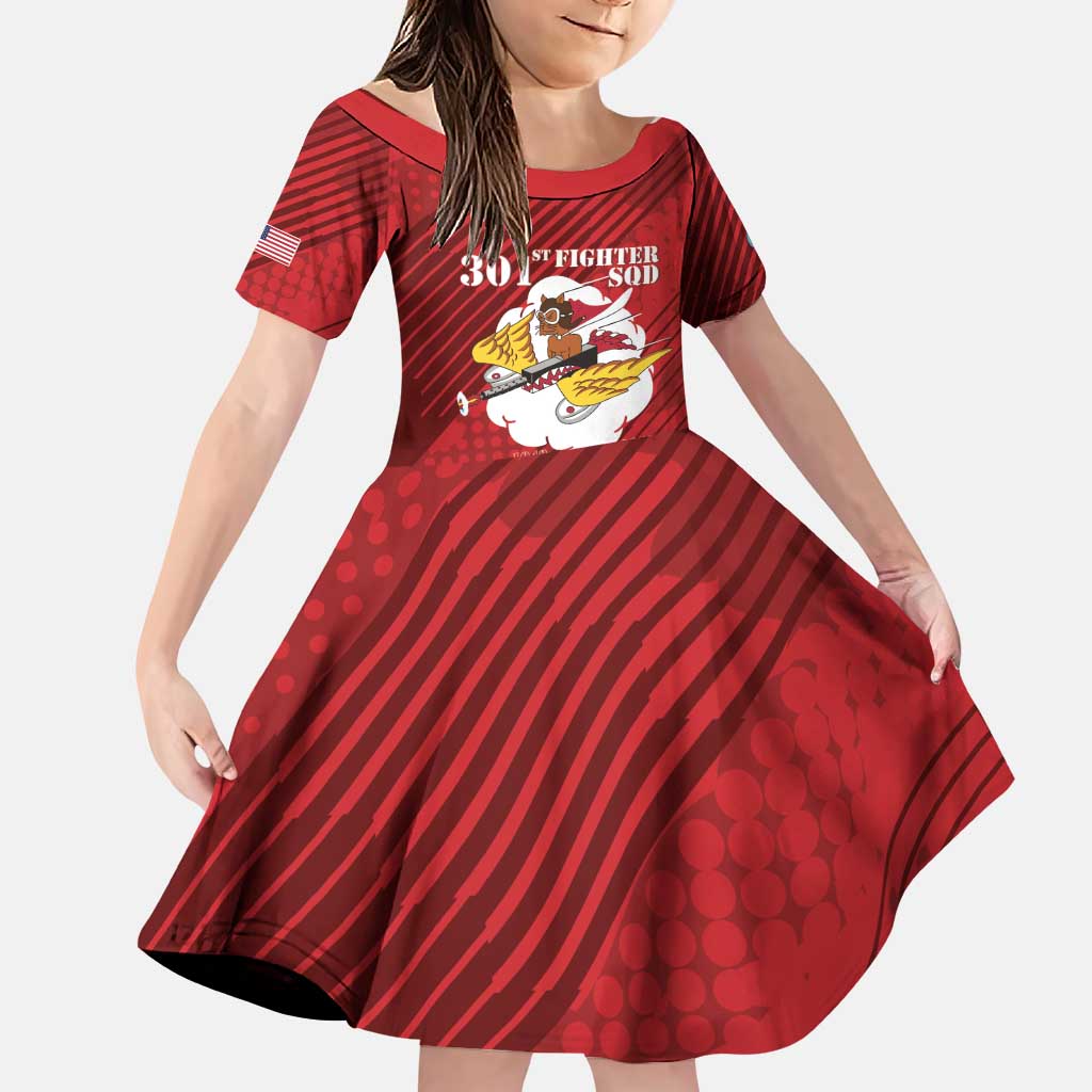 Personalized Tuskegee Airmen Red Tails Family Matching Puletasi and Hawaiian Shirt 301st Fighter Squadron - Red - Wonder Print Shop